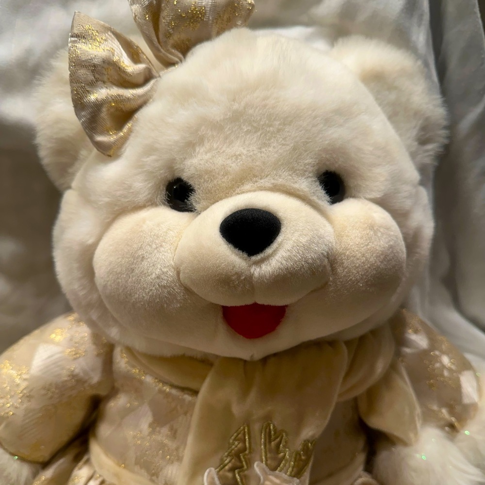 Dan Dee Collector’s Choice Cream & Gold Plush Limited Edition 2002 Keepsake Bear